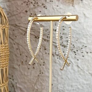 Park Lane BRIELLE CZ Earrings Wishbone NWT Hypoallergenic